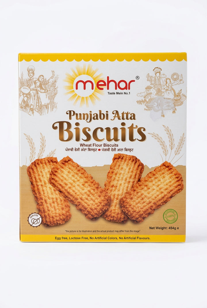 Mehar Punjabi Atta Biscuits 454g