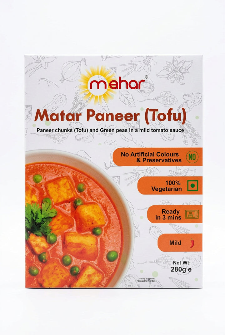 Mehar Ready Meal Matar Paneer Tofu 280g