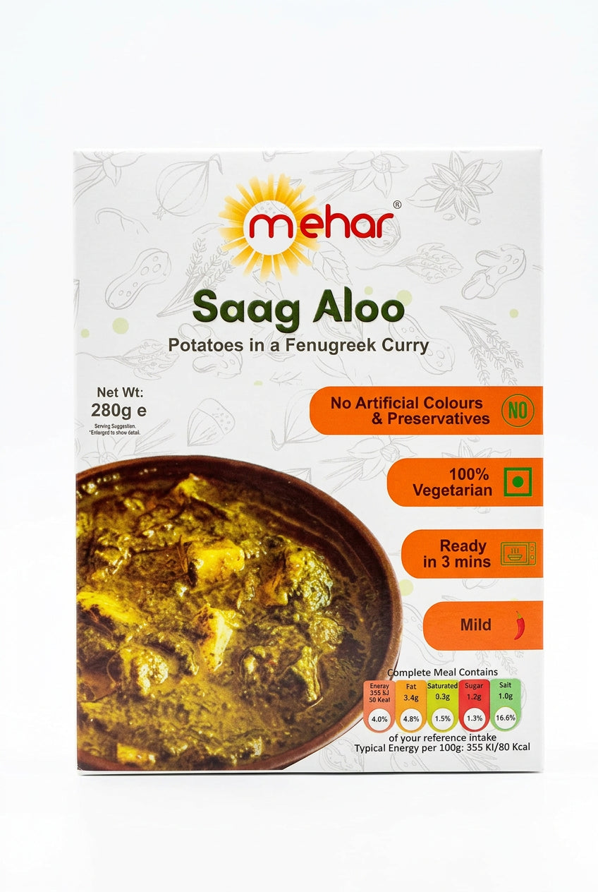 Mehar Ready Meal Saag Aloo 280g