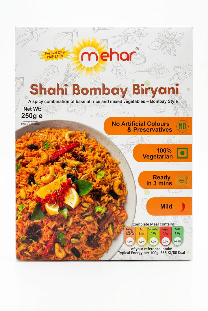 Mehar Ready Meal Shahi Bombay Biryani 250g