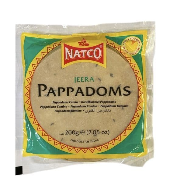 Natco Pappadoms Jeera 200g