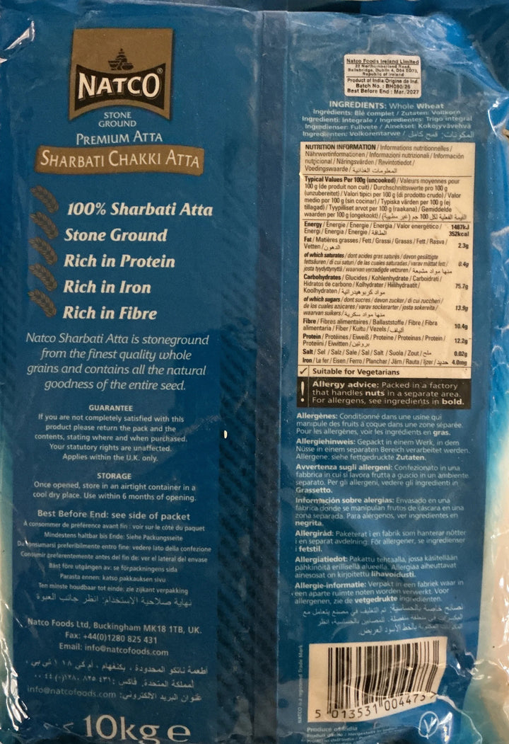 Natco Flour Sharbati Chakki Atta 10kg