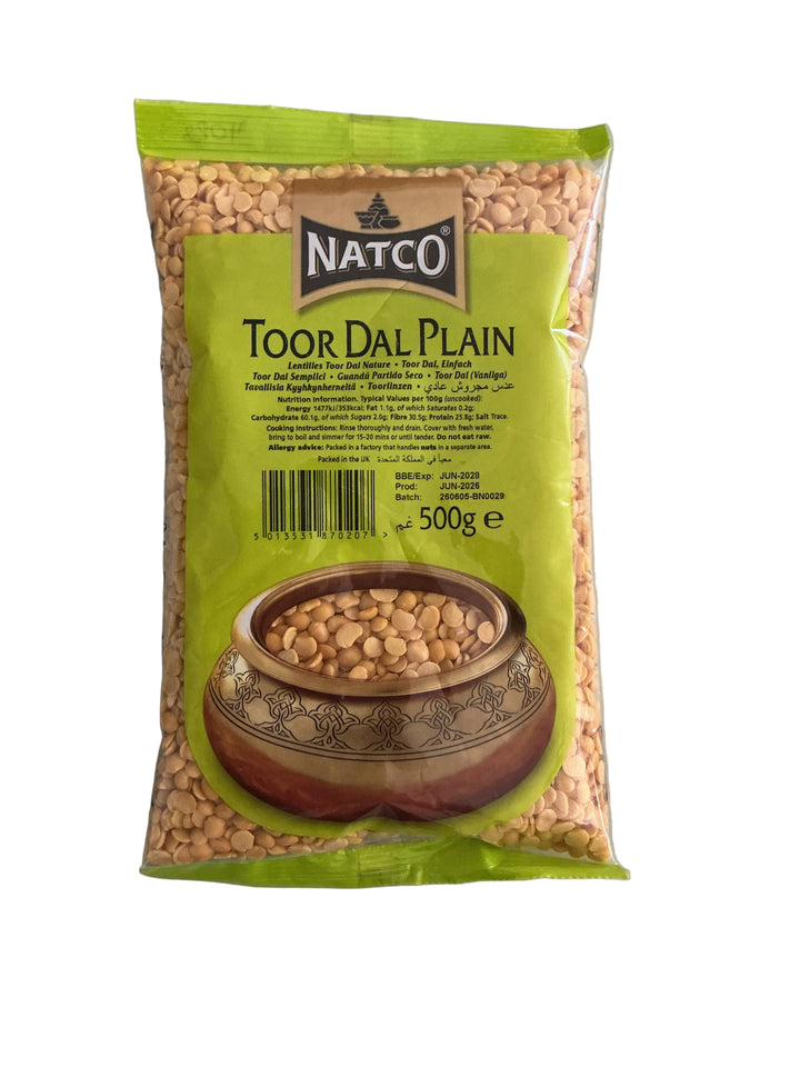Natco Lentils Toor Dall Plain 500g