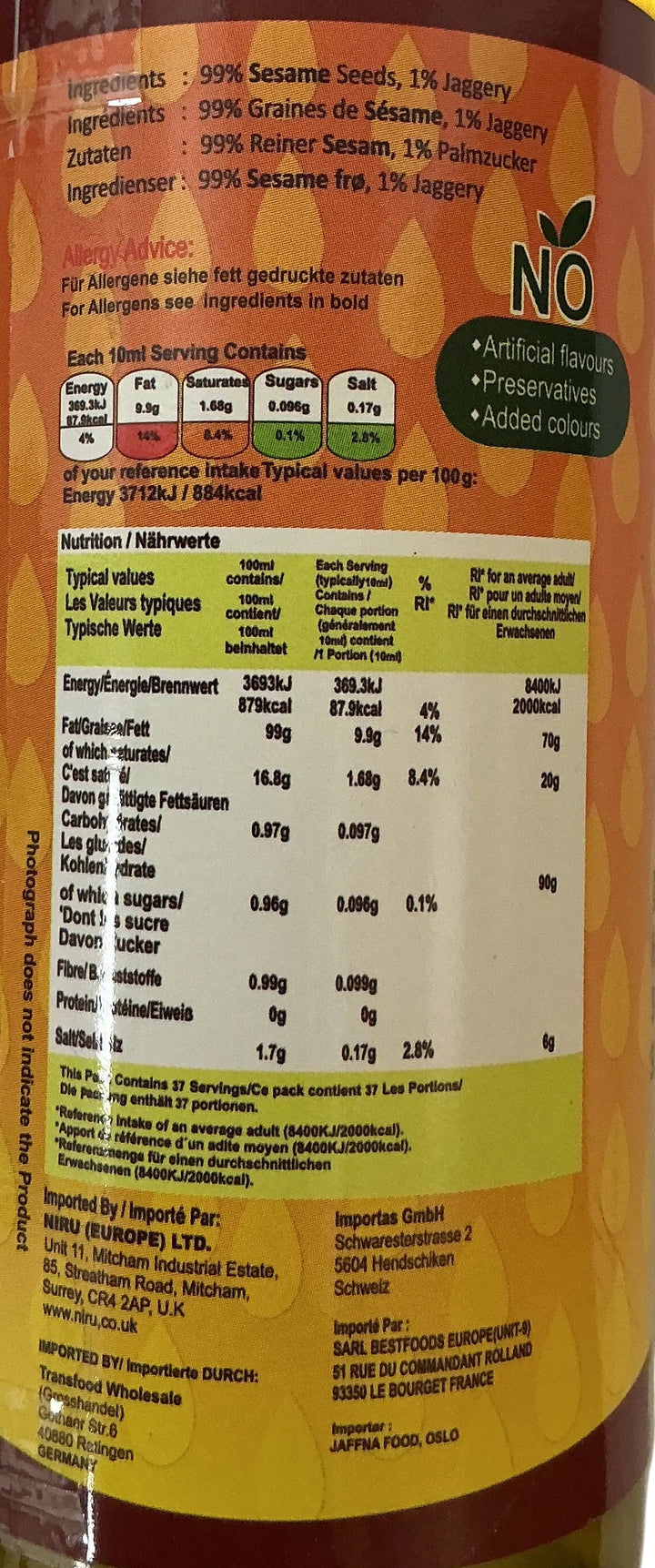 Niru Oil Sesame Gingelly 375ml