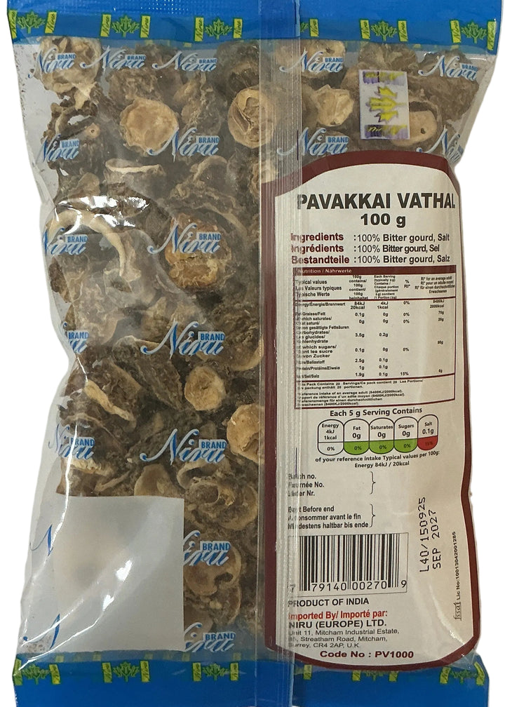 Niru Pavakkai Vatahl Bitter Gourd 100g