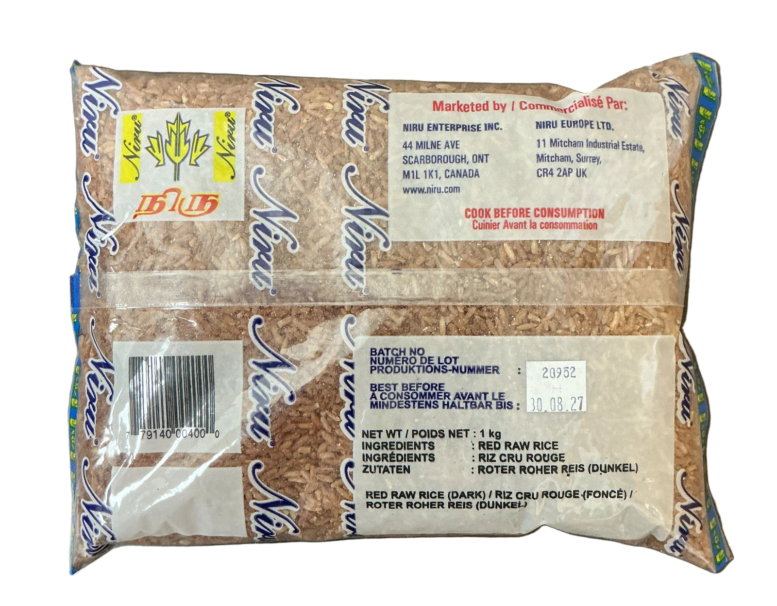Niru Rice Red Raw 1Kg - ExoticEstore