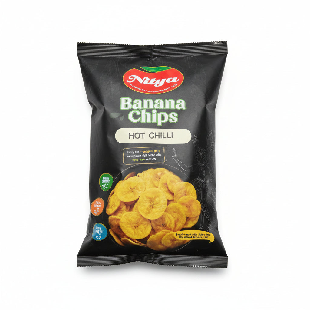 Nitya Banana Chips Hot Chilli 170g