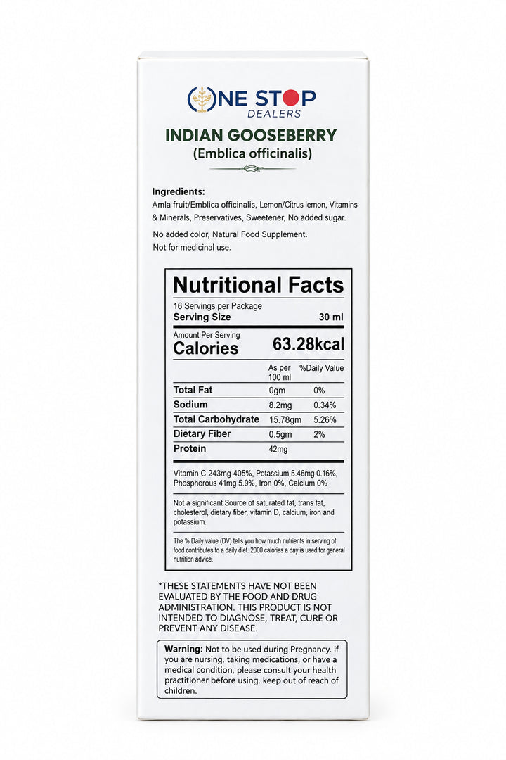 One Stop Ayurveda Juice Amla 500ml