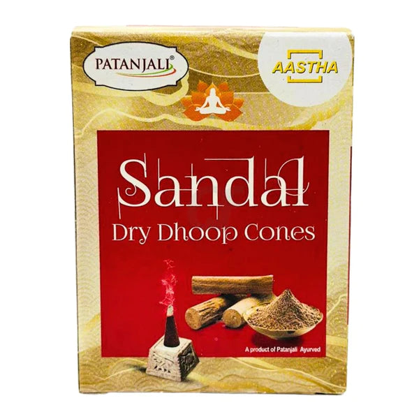 Patanjali Aastha Dry Dhoop Cones Sandal 20g