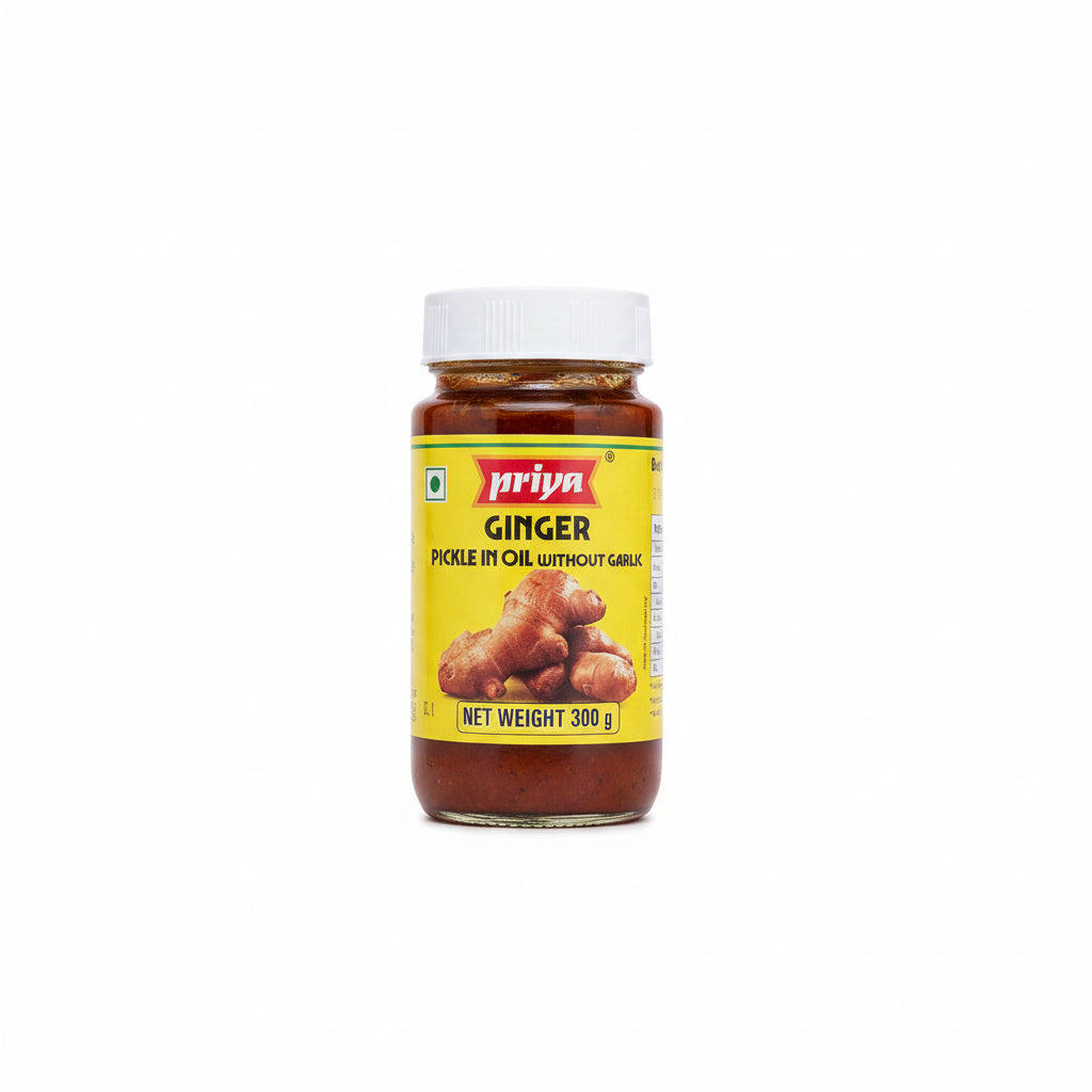 Priya Pickle Ginger In Oil Without Garlic 300g
