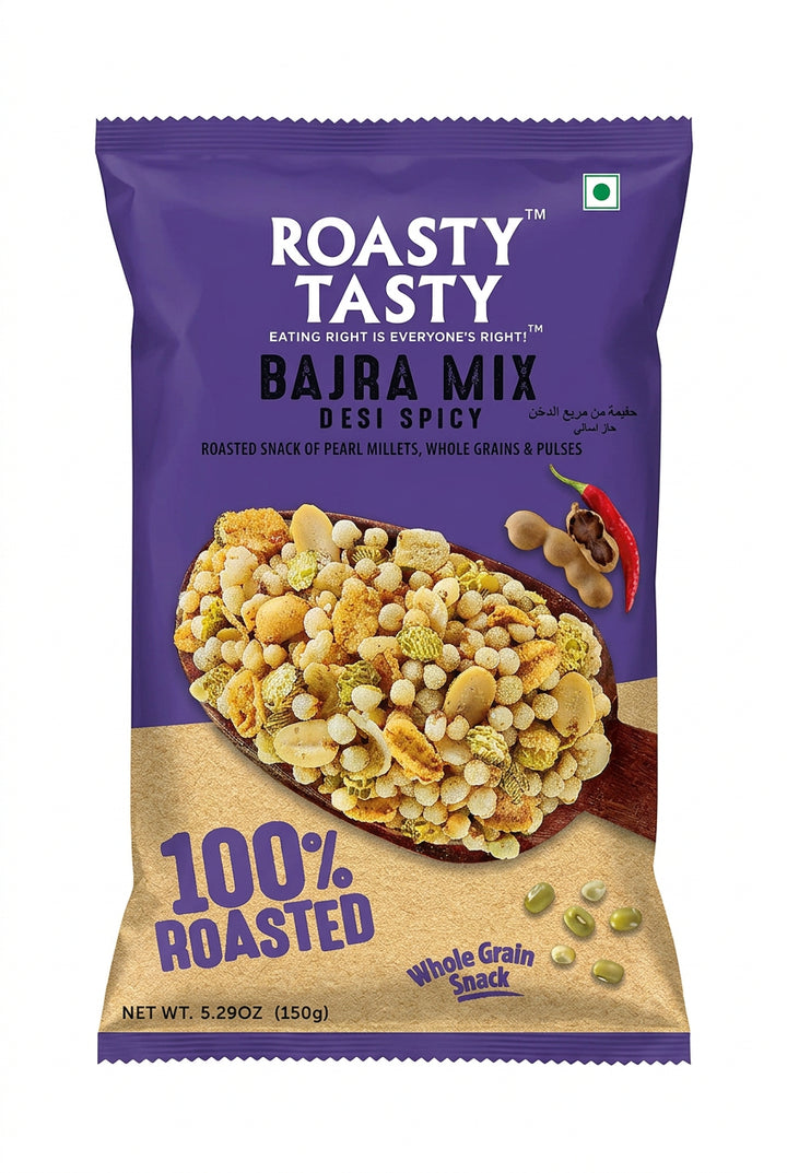 Roasty Tasty 100% Roasted Bajra Mix Desi Spicy 150g