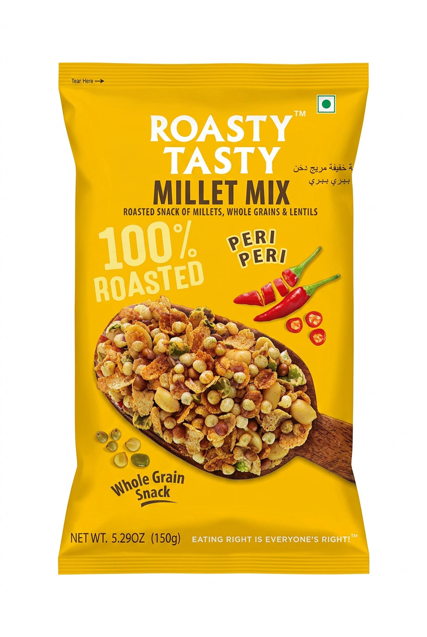 Roasty Tasty 100% Roasted  Millet Mix Peri Peri 150g