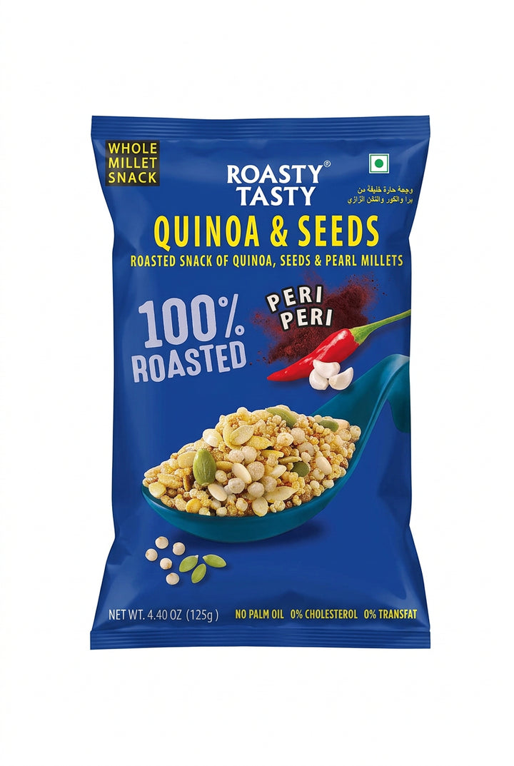 Roasty Tasty 100% Roasted Quinoa &amp; Seeds Peri Peri  150g
