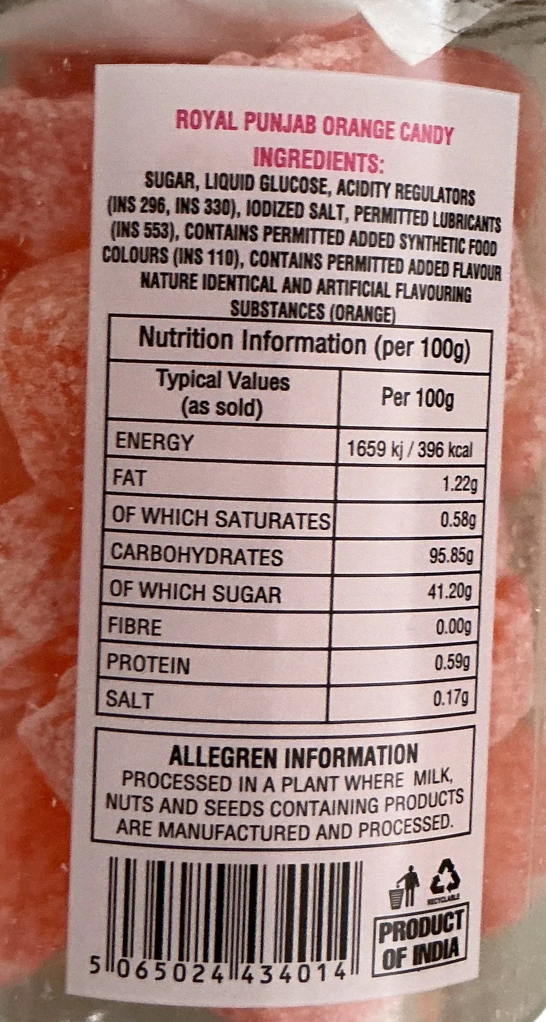 Royal Punjab Candy Orange 100g