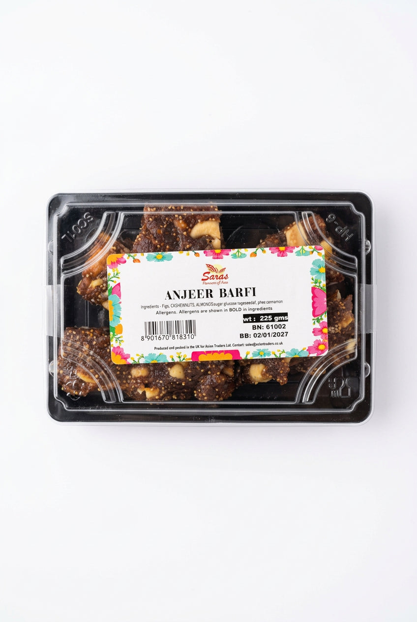 Saras Sweets Anjeer Barfi 225g