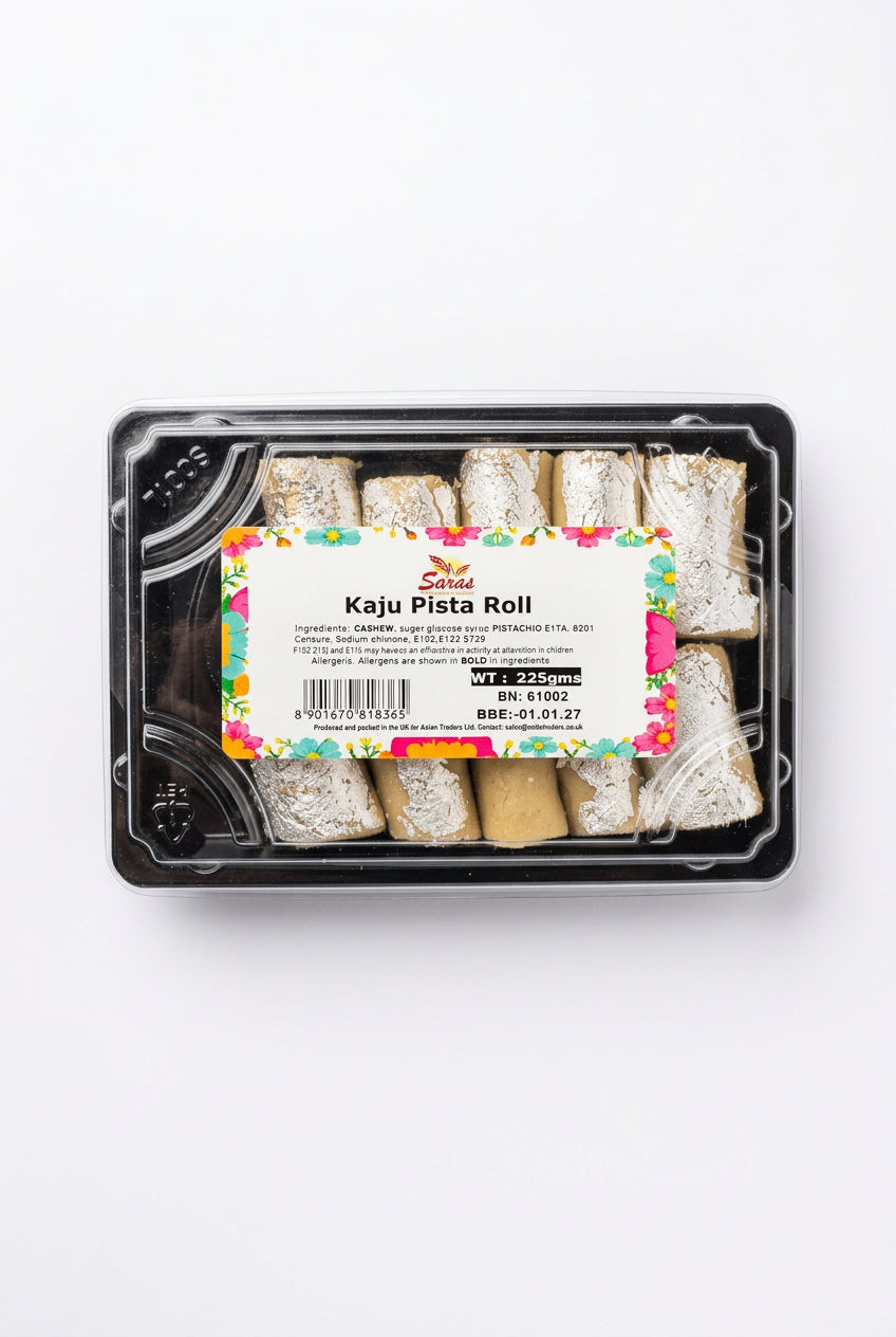 Saras Sweets Kaju Pista Roll 225g