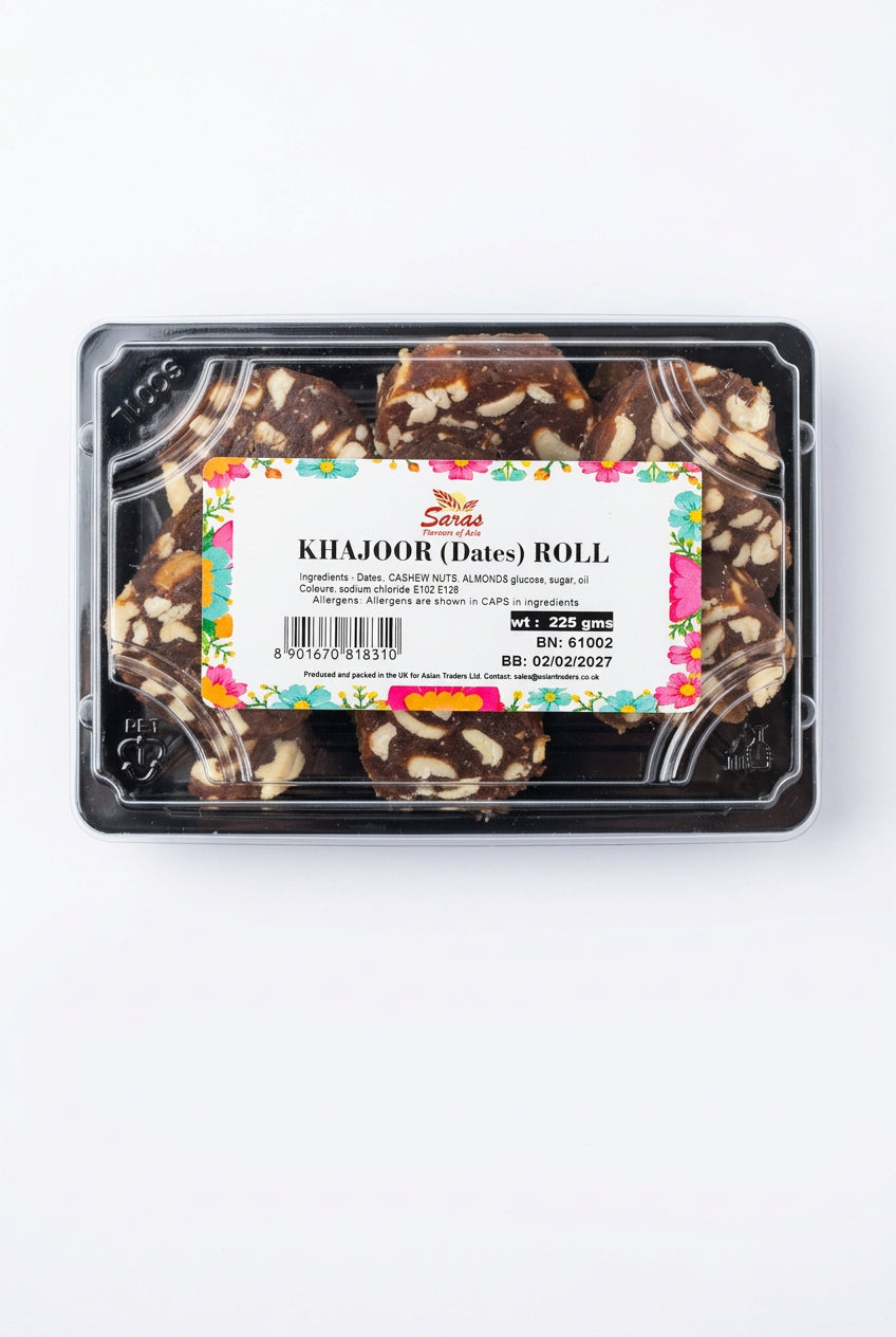 Saras Sweets Khajoor Dates Roll 225g