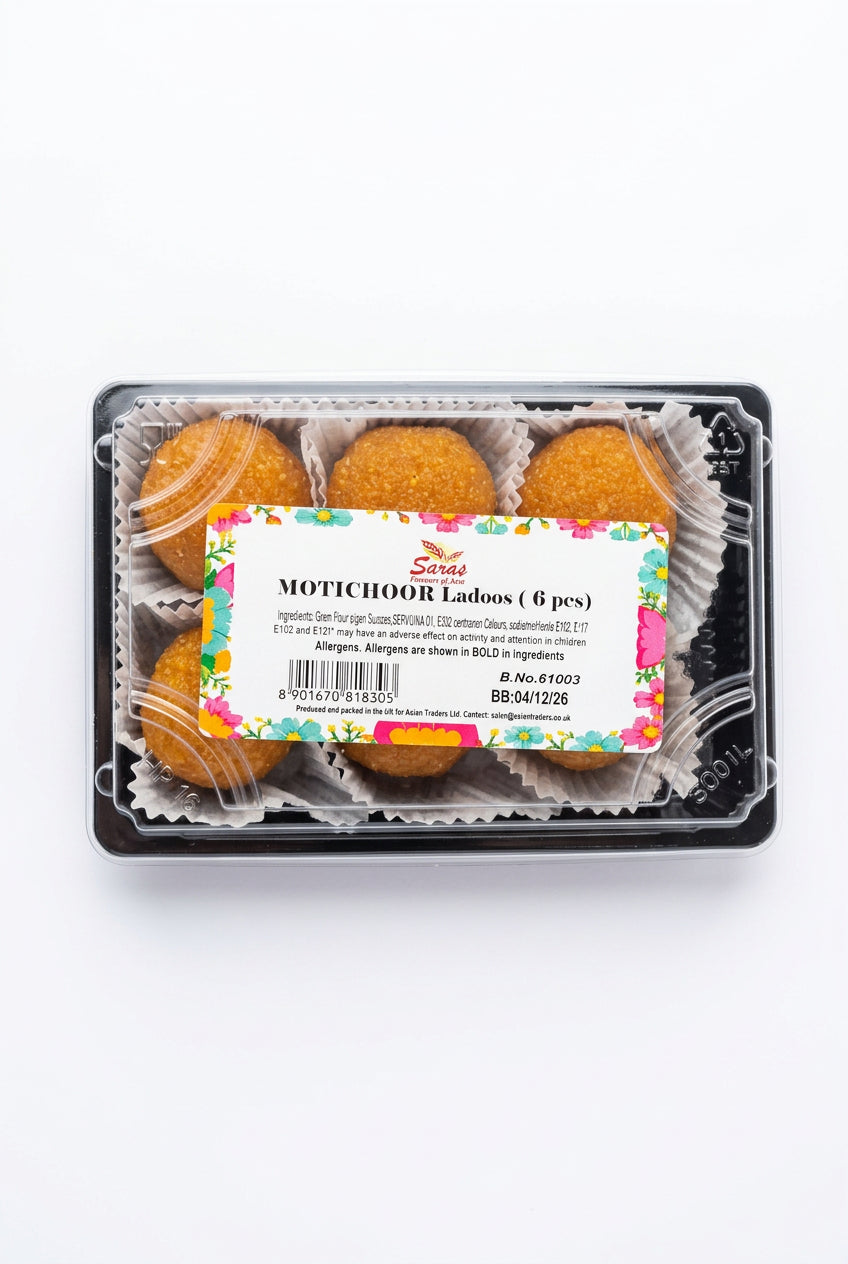 Saras Sweets Mothichoor Ladoo 6pcs