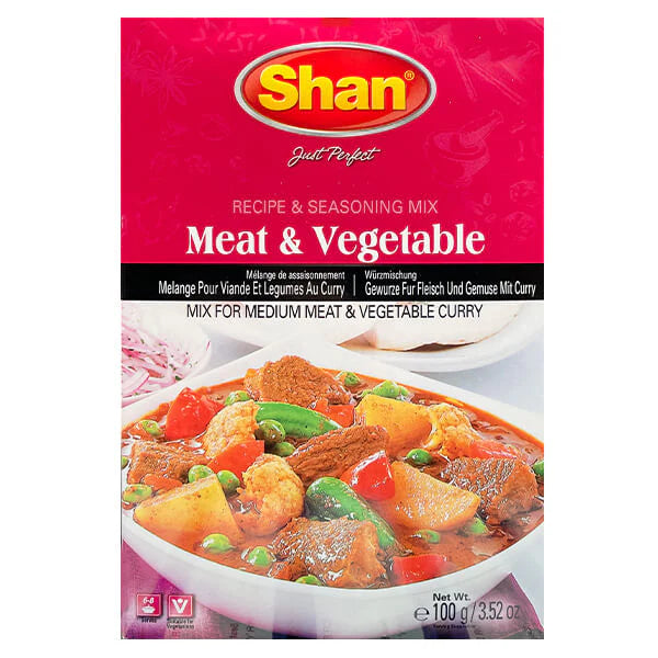 Shan Meat & Vegetable Masala 100g Mix & Match Any 2 For £2.50