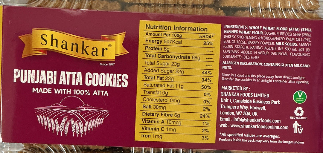 Shankar Punjabi Atta Cookies 500g