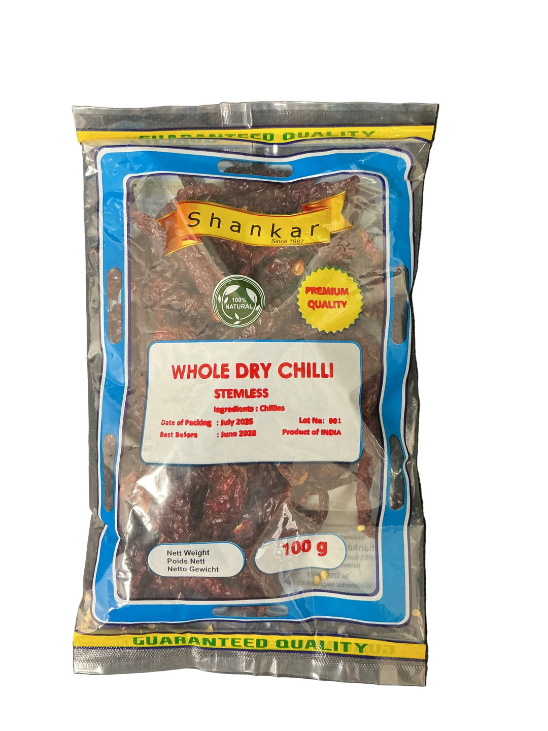 Shankar Whole Dried Chilli 100g
