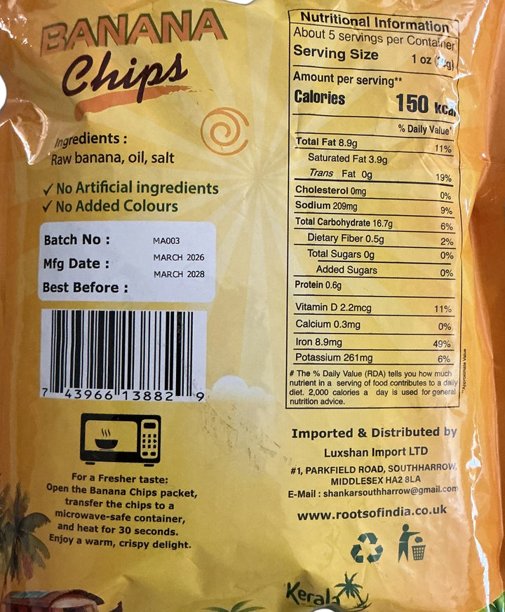 Shree Krishna Banana Chips Salted 150g