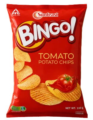 Sunfeast Bingo Potato Chips Tomato 110g BBE 12 AUG 2026