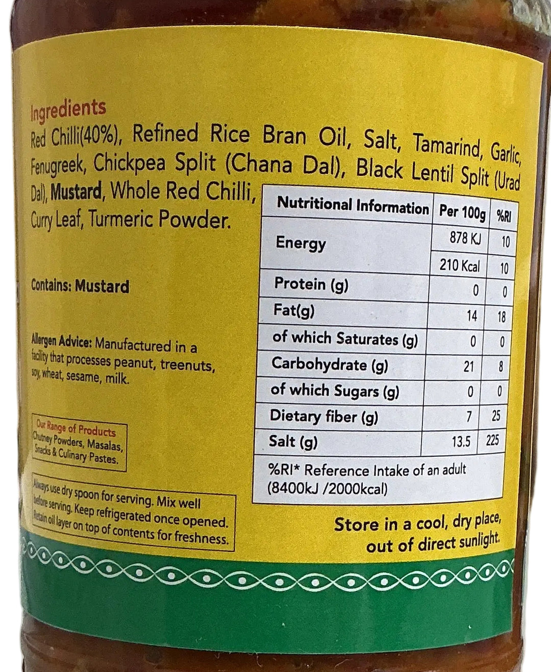 Telugu Foods Pickle Red Chilli with Garlic 300g