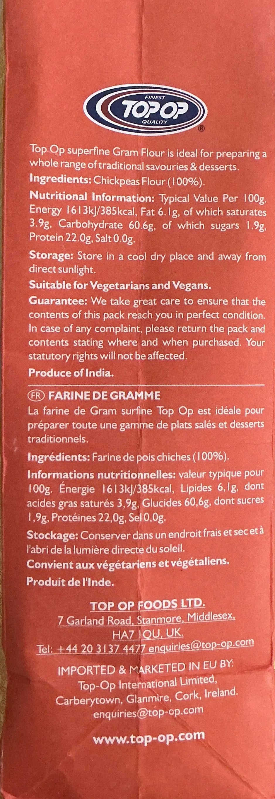 Top Op Gram Flour Besan 1kg