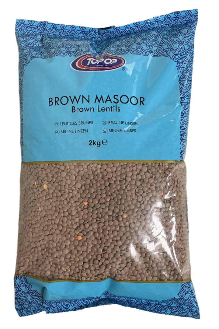 Top Op Lentils Brown Masoor Dall 2Kg - ExoticEstore