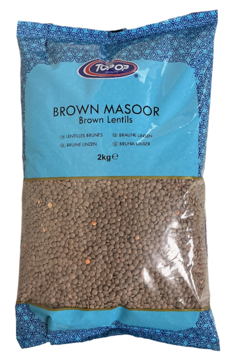 Top Op Lentils Brown Masoor Dall 2Kg