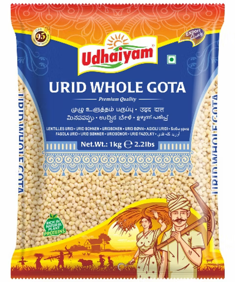 Udhaiyam Lentils Urid Whole Gota 1kg