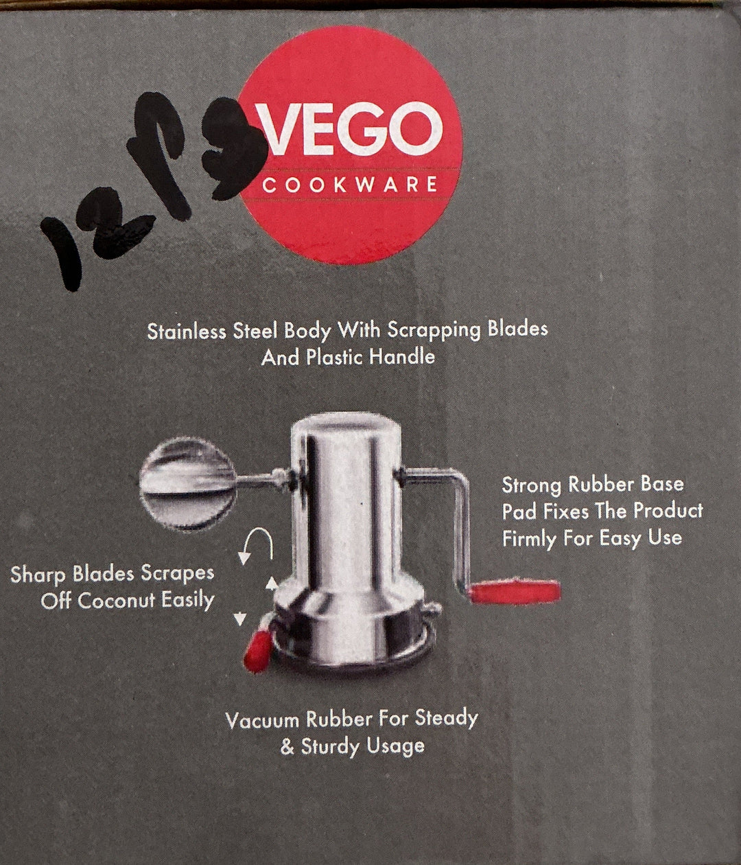 Vego Coconut Scraper with Vacum Base