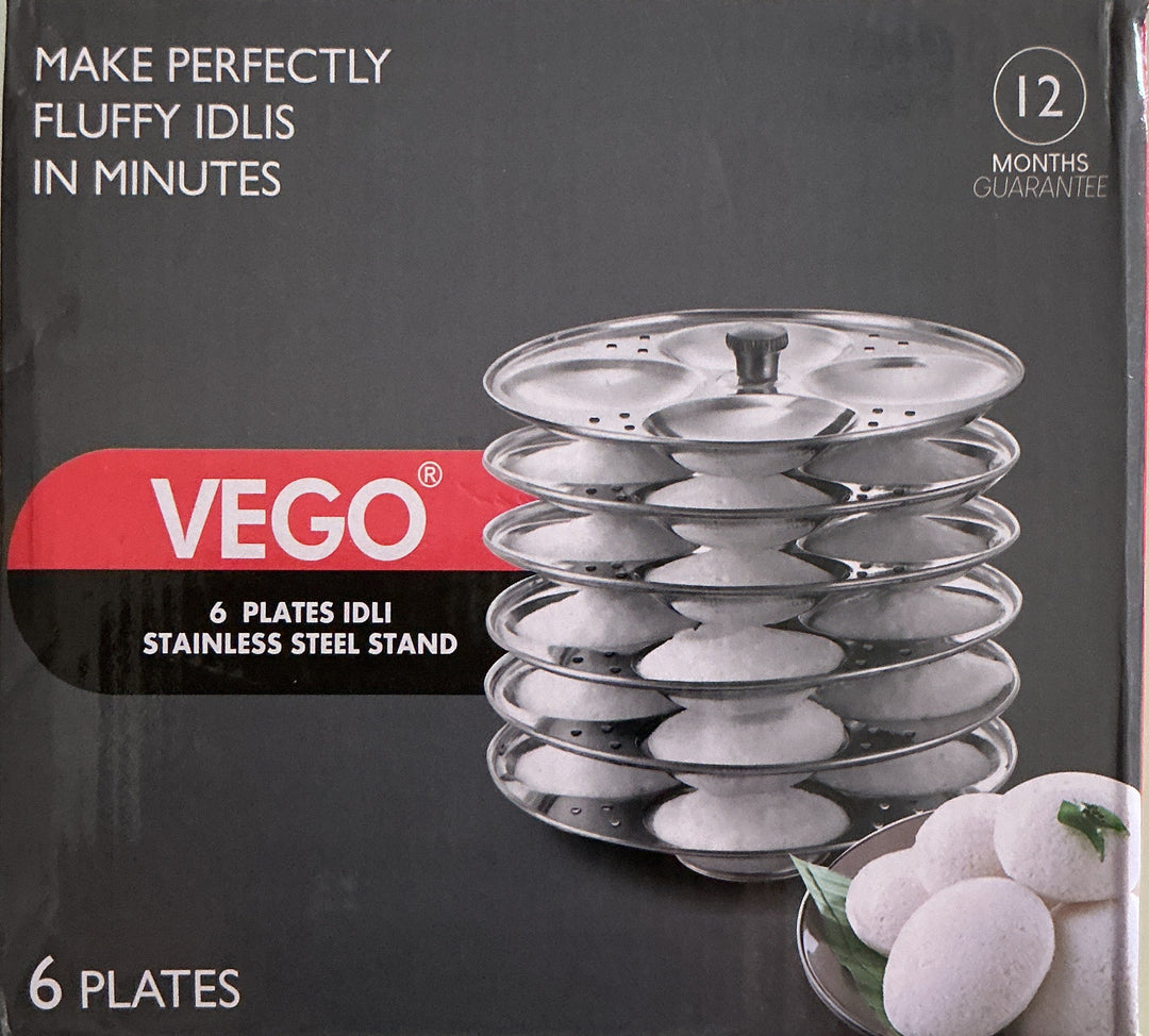Vego Stainless Steel Idli Stand 6 Plates