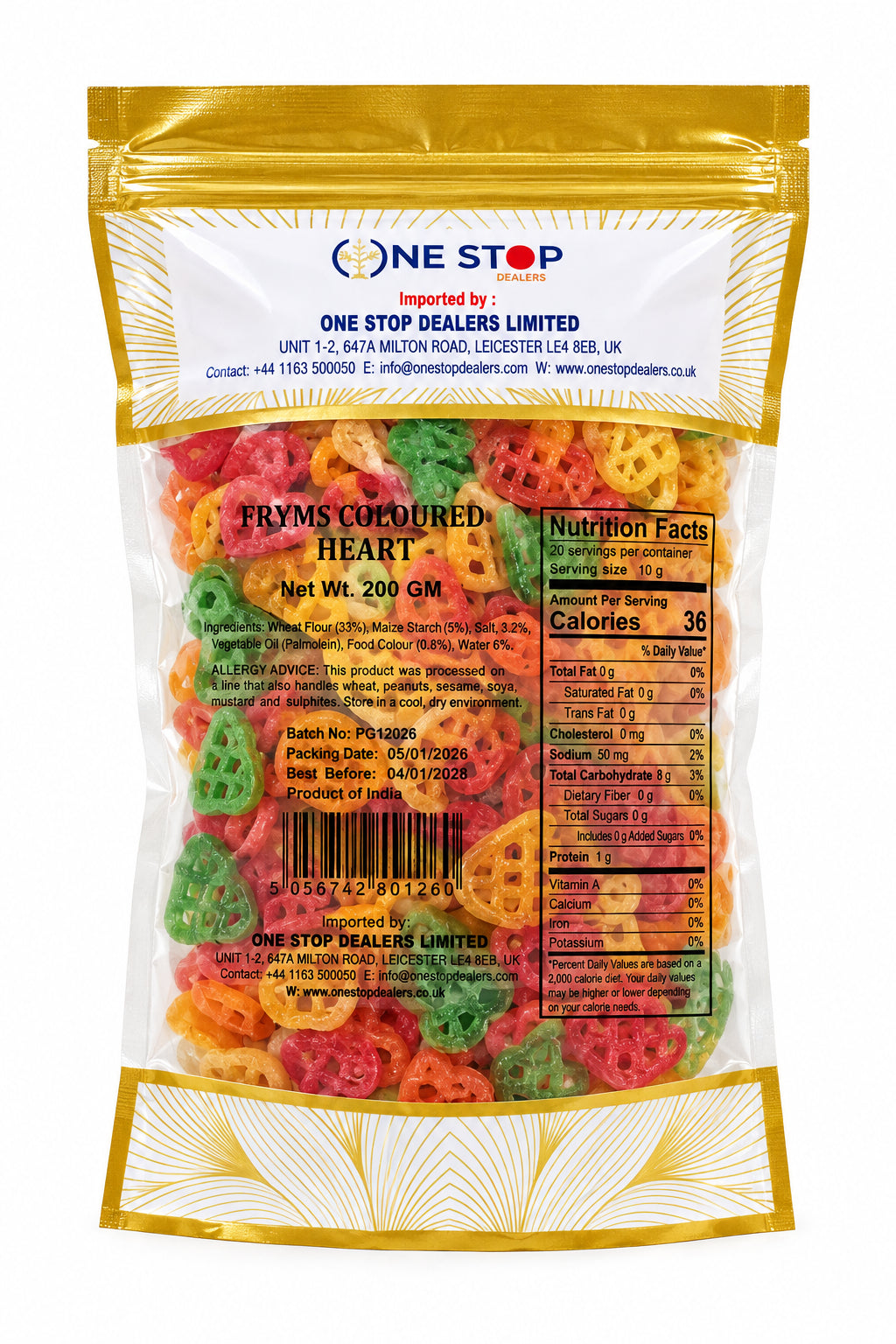 One Stop Fryms Coloured Hearts 200g