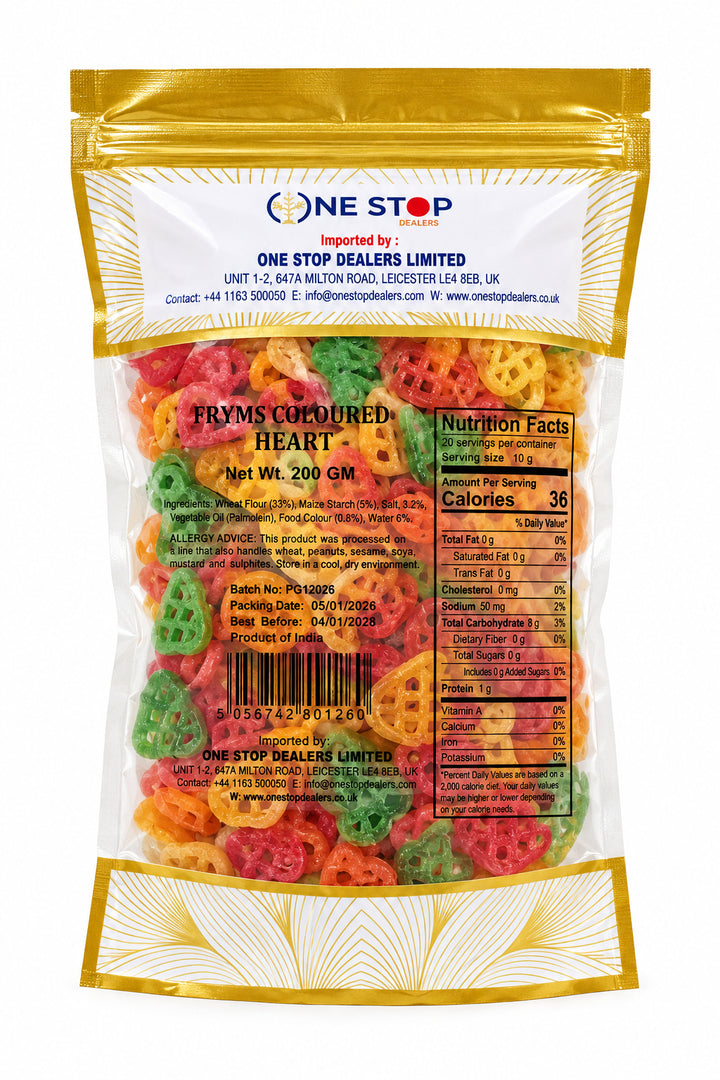 One Stop Fryms Coloured Hearts 200g