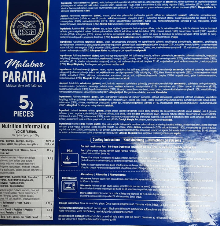 Heera Malabar Paratha 400g 5pcs