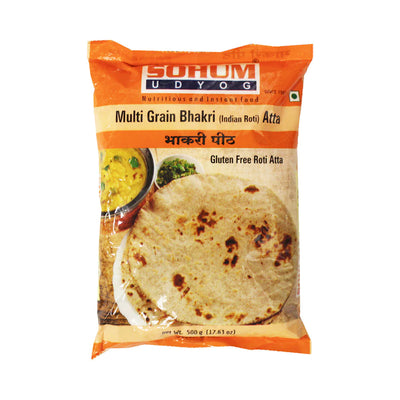 Sohum Udyog Flour Multi Grain Bhakri Guten Free Roti Atta 500g