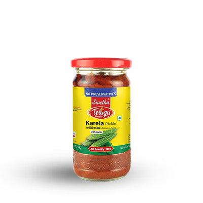 Telugu Foods Pickle Karela With Garlic 300g