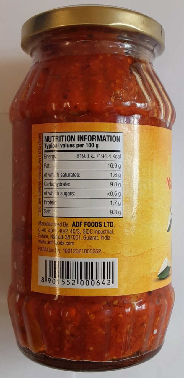 Ashoka Mango Pickle Hot 500g