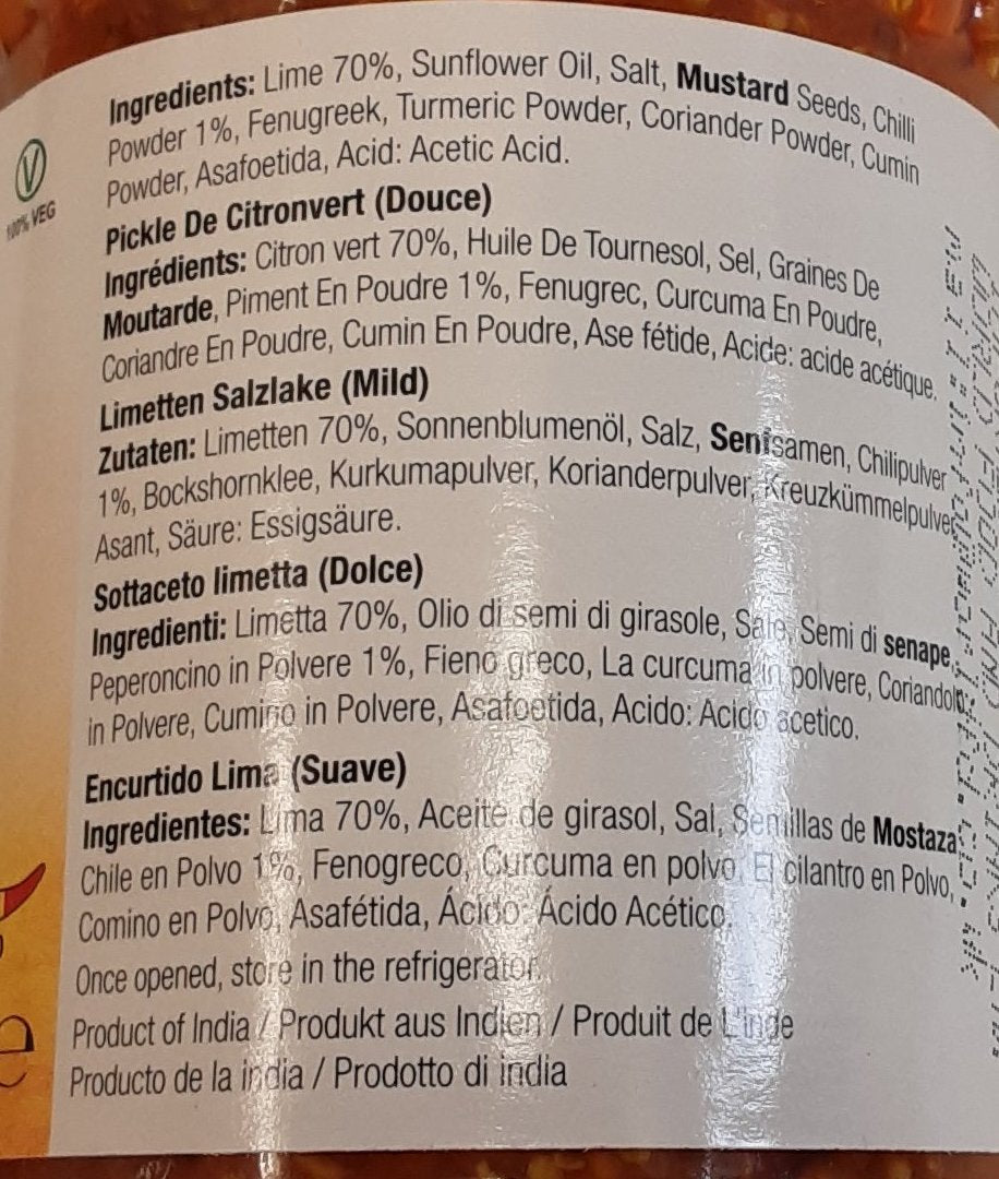 Ashoka Lime Pickle Mild 500g