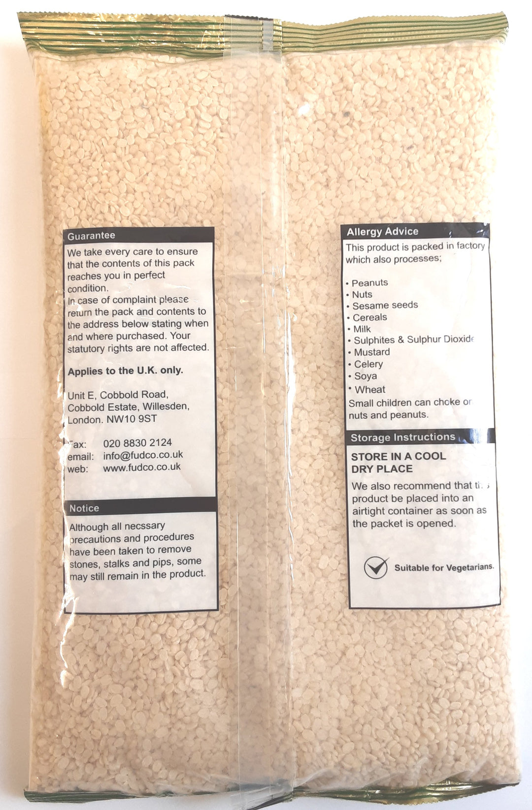 Fudco Lentils Urad Dall Washed 1.5kg - ExoticEstore