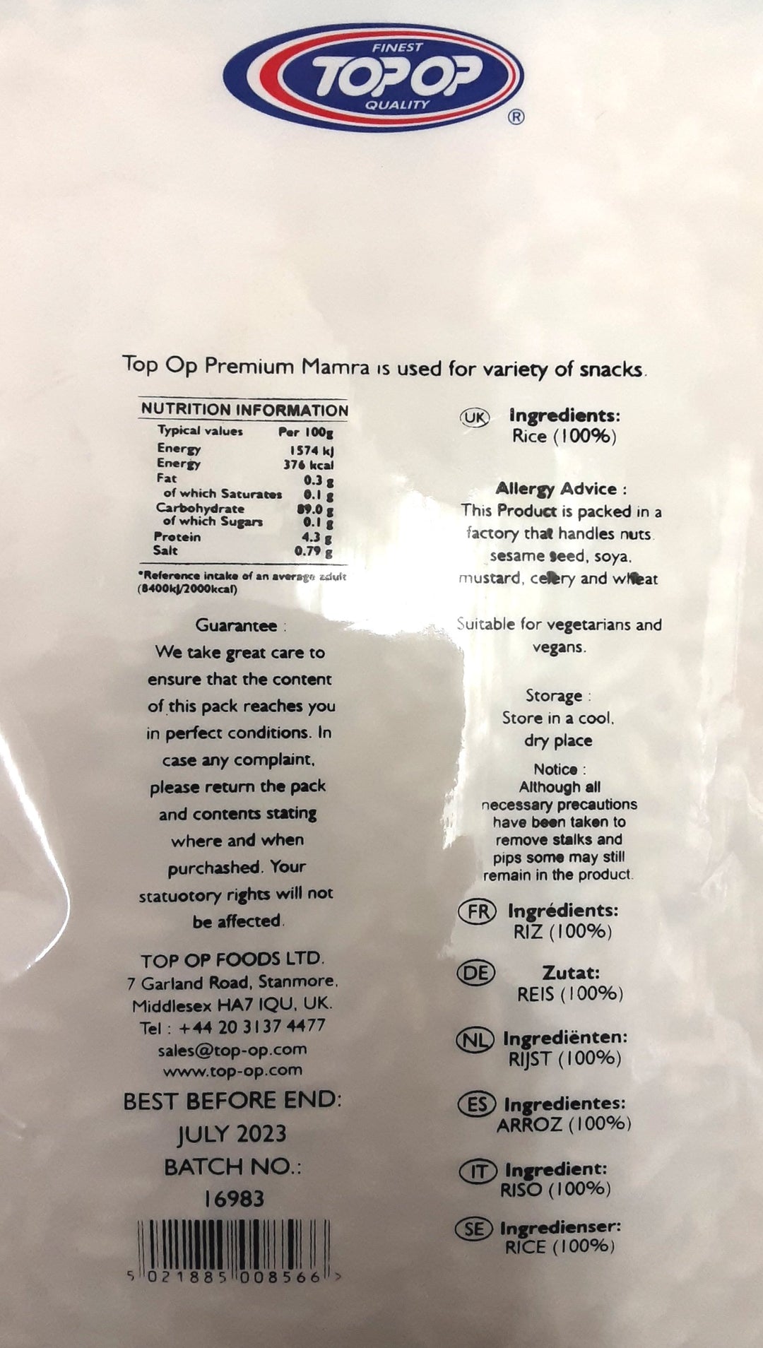 Top Op Premium Mamra 454g