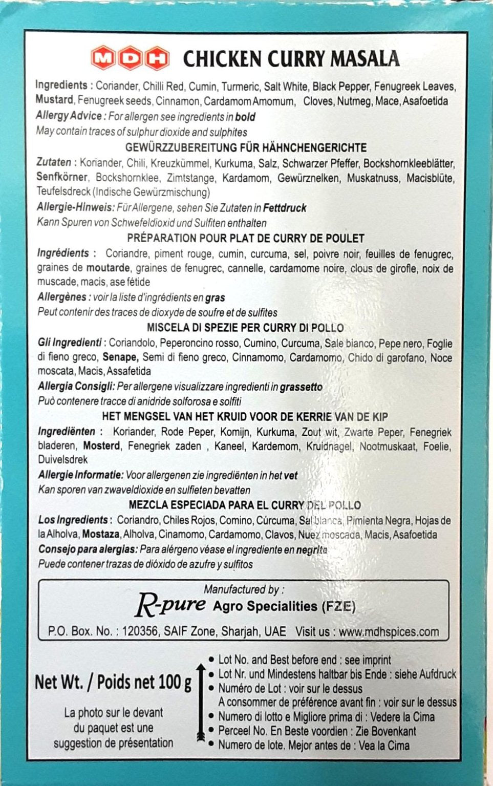 MDH Chicken Curry Masala 100g