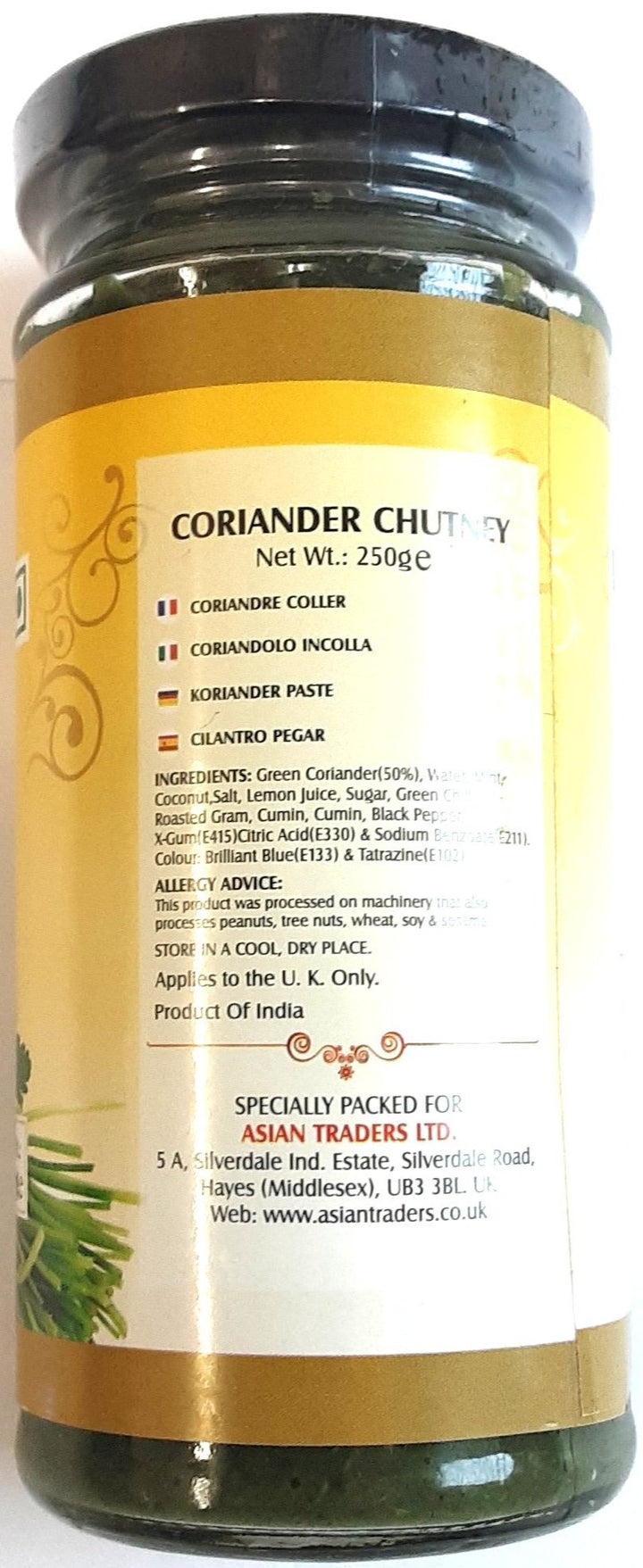 Saras Chilli Coriander Chutney 250g