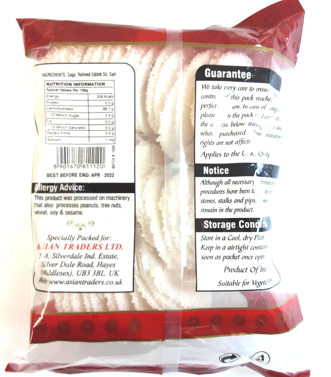 Saras Sabudana Sago Papad 400g