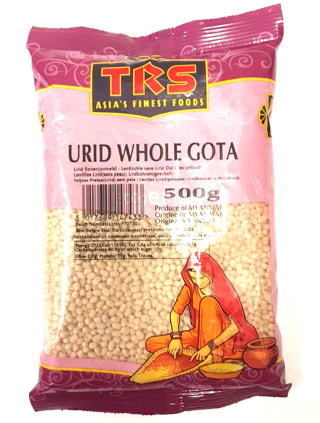 TRS Urid Whole Gota 500g