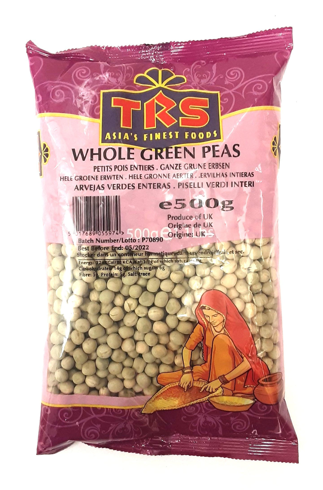 TRS Whole Green Peas 500g