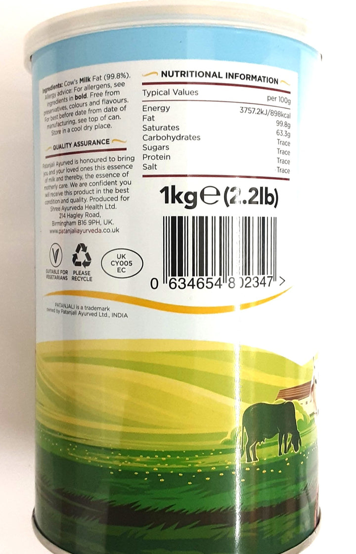 Patanjali Desi Ghee Cow Pure Clarified Butter 1ltr
