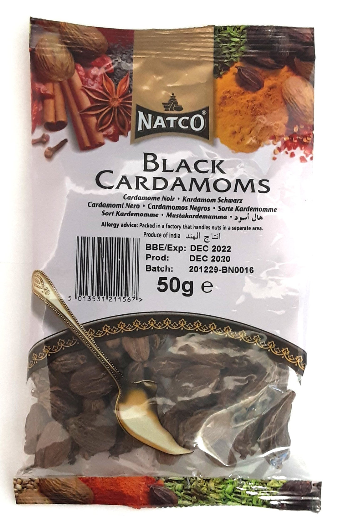 Natco Black Cardamoms Moti Elaichi 50g